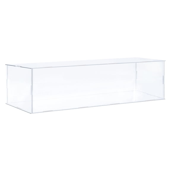 Uxcell Acrylic Display Case Plastic Box Cube Storage Box Transparent Assemble Dustproof Showcase for Collectibles Items 16 x 6.3 x 4.1"