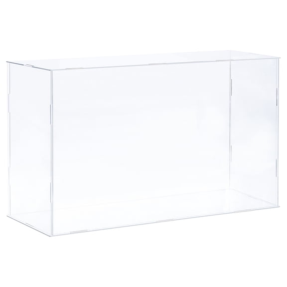 Uxcell Acrylic Display Case Plastic Box Cube Storage Box Transparent Assemble Dustproof Showcase for Collectibles Items 16 x 6.3 x 10"