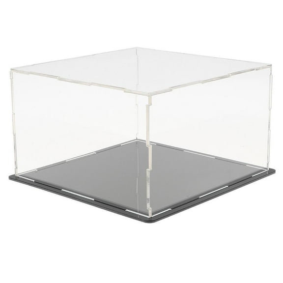Acrylic Display Case Plush Dolls Toys Shop Retail Protective Cube Case Stand - Clear, 13x13x8cm