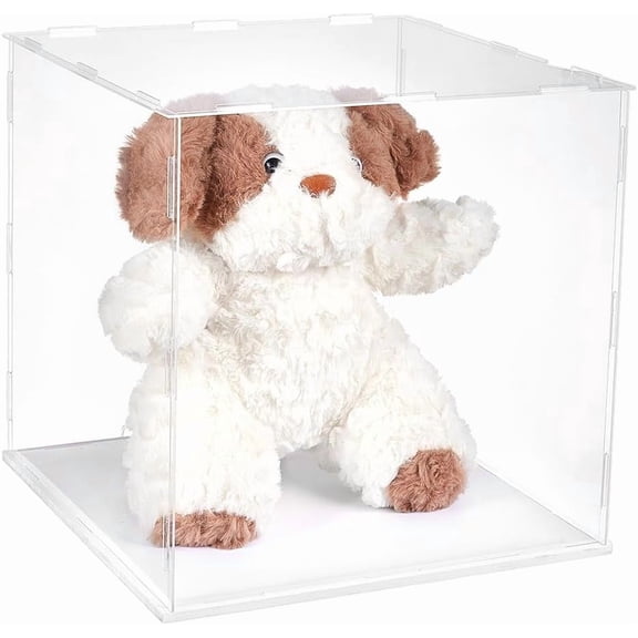 Acrylic Display Case Self-Assembly Acrylic Display Box Stand for Hobby Collectibles Dust Cover Showcase Square Storage Plastic Case for Collectibles Memorabilia Figurines for diy making