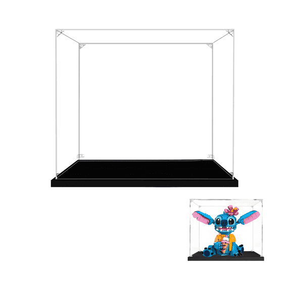 Acrylic Display Case for Lego Stitch 43249 - 3MM Thickened Collector's Grade Clear Display Box - Dustproof, Sturdy.