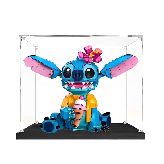 Acrylic Display Case for Lego Stitch 43249 - 3MM Thickened Collector's Grade Clear Display Box - Dustproof, Sturdy.
