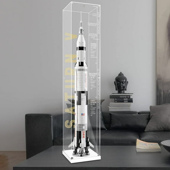 Acrylic Display Case for Lego 92176 NASA Apollo Saturn V (ONLY Display Case, the Model NOT Included)