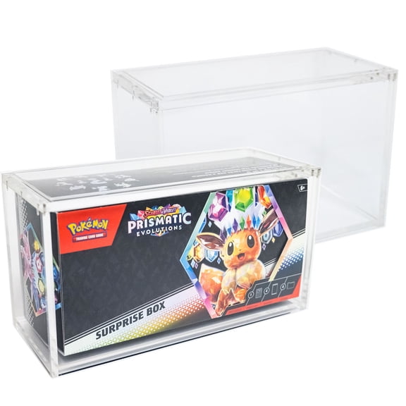Acrylic Display Case for Pokemon Surprise Box with Magnetic Top