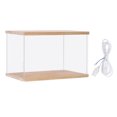 thumbnail image 1 of Acrylic Display Case with LED Light, 14"x6"x8" Clear Display Box Figures Display Case for Collectibles, 1 of 7