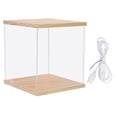 thumbnail image 1 of Acrylic Display Case with LED Light, 8"x6"x14" Clear Display Box Figures Display Case for Collectibles, 1 of 7