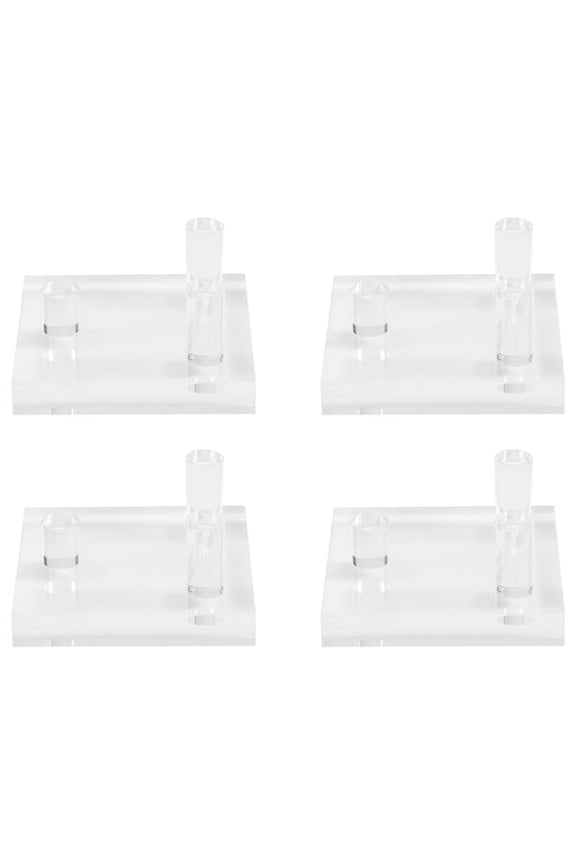 Acrylic Display Holder 4 PCS Clear Display Easel Stands for Fossil Coral Geodes Rock Mineral Small Collectibles,S