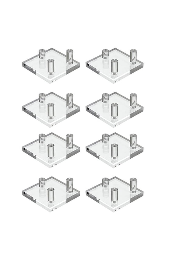 Acrylic Display Holder 8 PCS Clear Display Easel Stands for Fossil Coral Geodes Rock Mineral Small Collectibles,S
