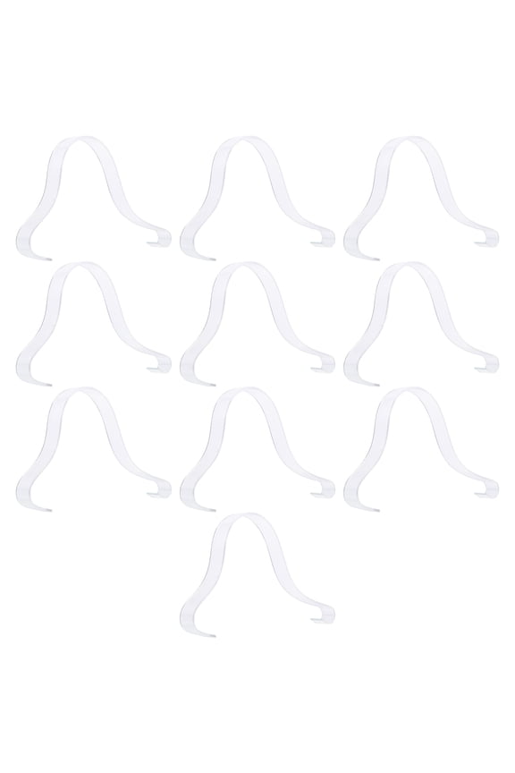 Set of 10 Transparent Acrylic Shoe Display Racks for High Heels and Sandals Storage Organizer