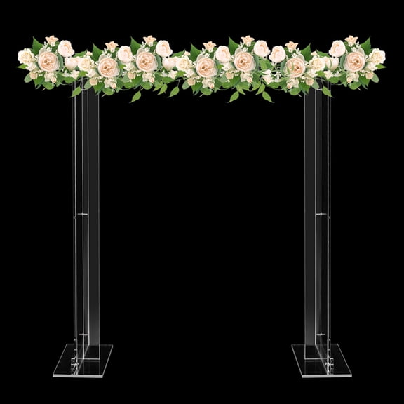 Acrylic Display Riser, 40'' Tall Clear Acrylic Rectangular Flower Stand, Acrylic Square Arch Stand, Wedding Centerpiece, Thickened to 10mm Display Shelf for Home Decor Wedding