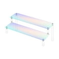 thumbnail image 1 of Acrylic Display Riser Jewelry Display Riser Shelf 30cm Clear Acrylic Showcase Clear Product Stand for Cupcake Dessert Retail Shoe Conutertop double layer, 1 of 7