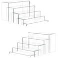 thumbnail image 1 of Acrylic Display Risers, 2 Sets 10 Pcs Clear Rectangular Risers Display Stands, Acrylic Stands for Show Jewelry, Cupcake, Perfume, Figures, 1 of 6
