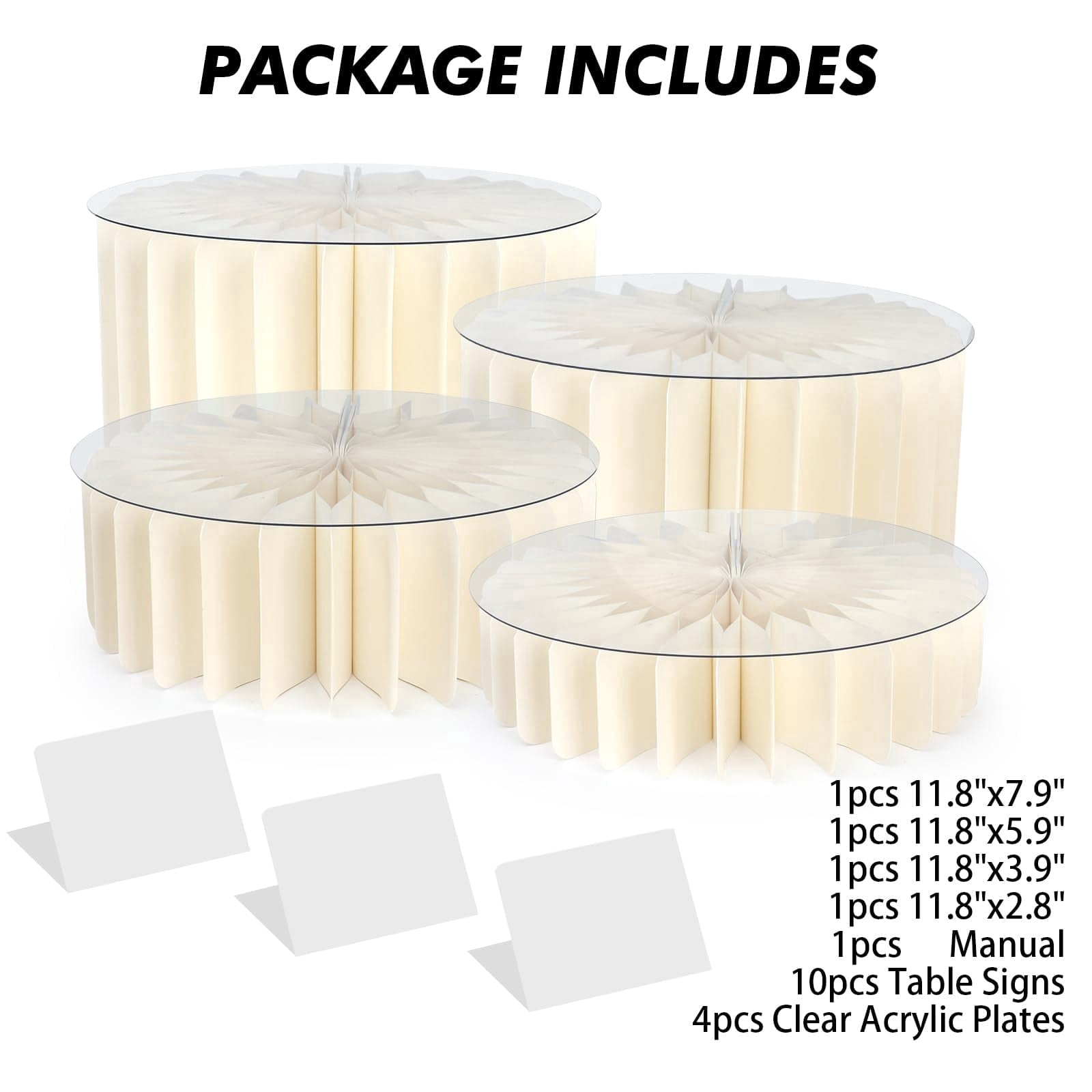 TANGKA Foldable Food Display Stands Racks Cake Stand Buffet Risers for ...
