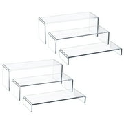 Acrylic Display Risers,6 Pcs 9" Large Acrylic Risers,Thickened 5mm Clear Rectangular Risers for Cupcake Stand,Acrylic Risers Display Stands for Collectibles Display, Food Risers, Perfume Display