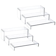 Acrylic Display Risers,6 Pcs 9" Large Acrylic Risers,Thickened 5mm Clear Rectangular Risers for Cupcake Stand,Acrylic Risers Display Stands for Collectibles Display, Food Risers, Perfume Display