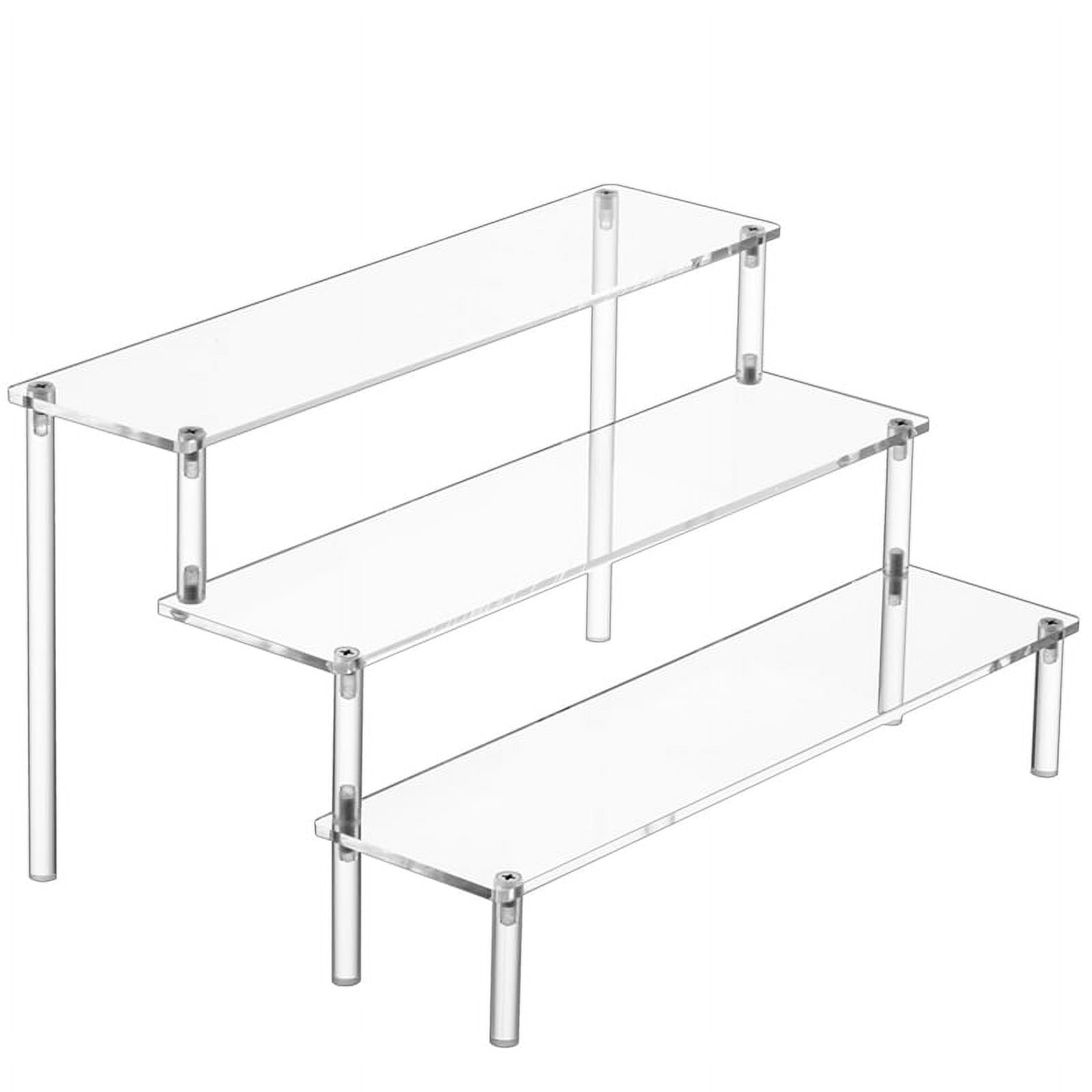 Acrylic Display Risers, Perfume Stand Organizer, Clear Acrylic Shelf