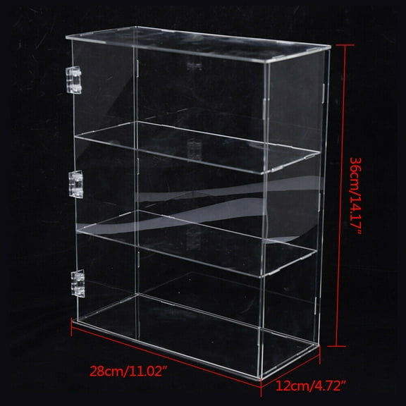 Acrylic Display Shelf  3-Tier Organizer for Dressing Table or Display Cabinet, Compact Design with Large Capacity, 281236cm
