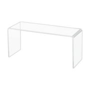 Acrylic Display Stand 3-Tier Shelf, Clear Glass Look Multi-Layer Organizer for Collectibles Jewelry Cosmetics, Reusable Showcase Rack for Cabinet Countertop Decor, One Acrylic Display Stand