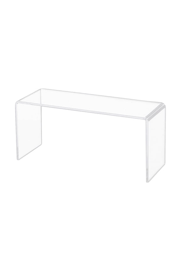 Acrylic Display Stand 3-Tier Shelf, Clear Glass Look Multi-Layer Organizer for Collectibles Jewelry Cosmetics, Reusable Showcase Rack for Cabinet Countertop Decor, One Acrylic Display Stand