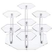 Acrylic Display Stand 7 Tier Collectibles Display Organizer Holder Display Rack for Cupcake Dessert Action Figures Clear