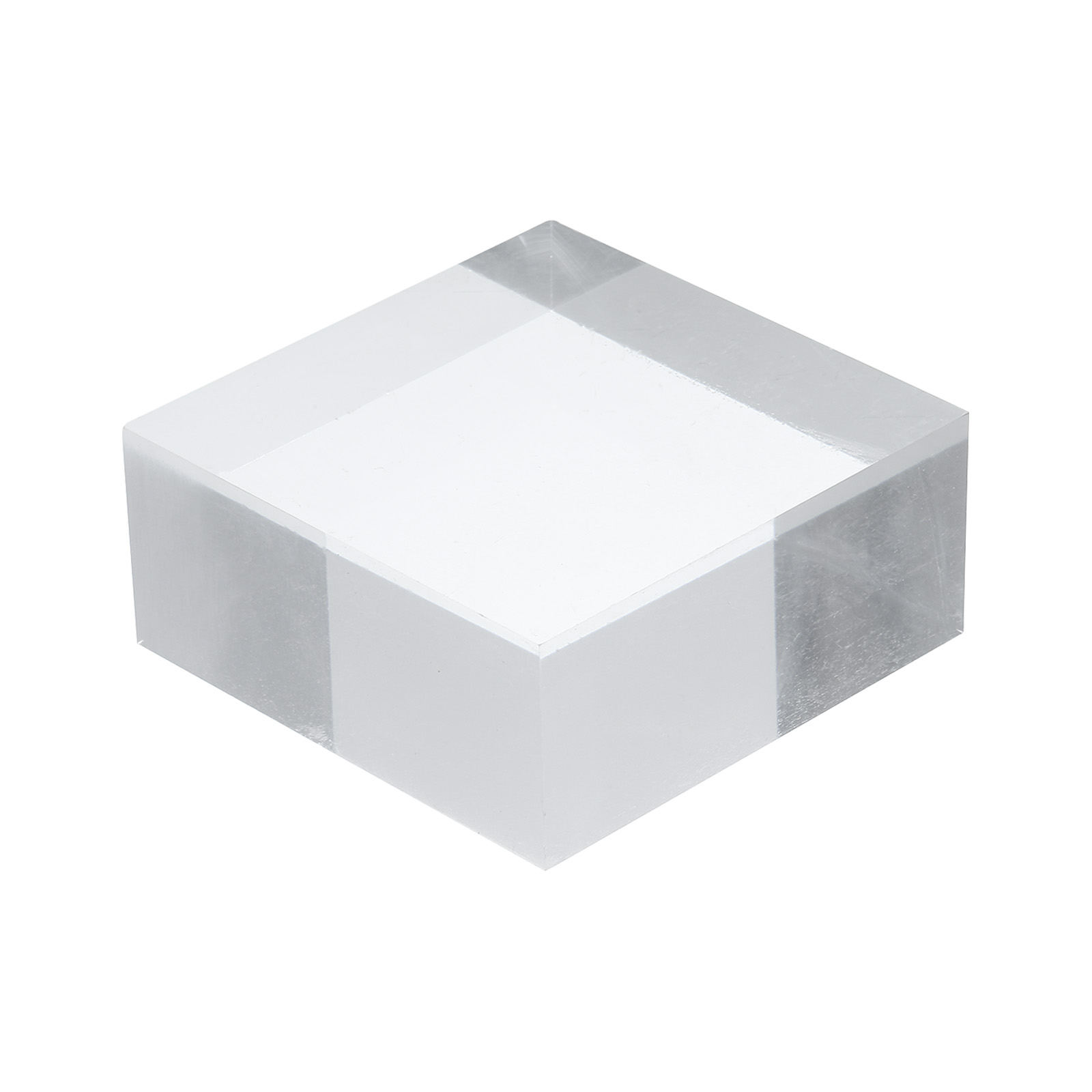 Square Display Base Acrylic Display Stand Base 2x2x0.8 Inch Solid Clear Square Display ...