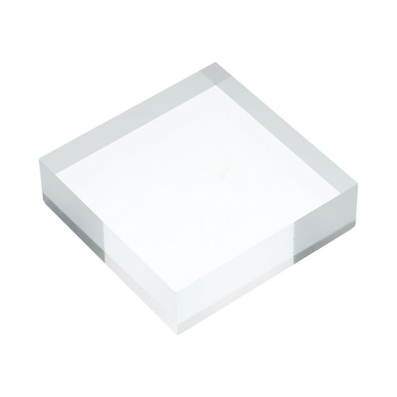 Acrylic Display Stand Base 4x4x1.2 Inch Solid Clear Square Display Riser