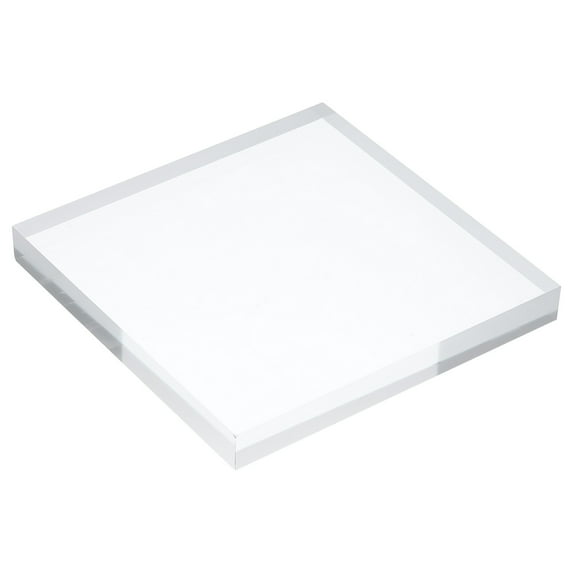 Acrylic Display Stand Base 8x8x0.4 Inch Solid Clear Square Display Riser