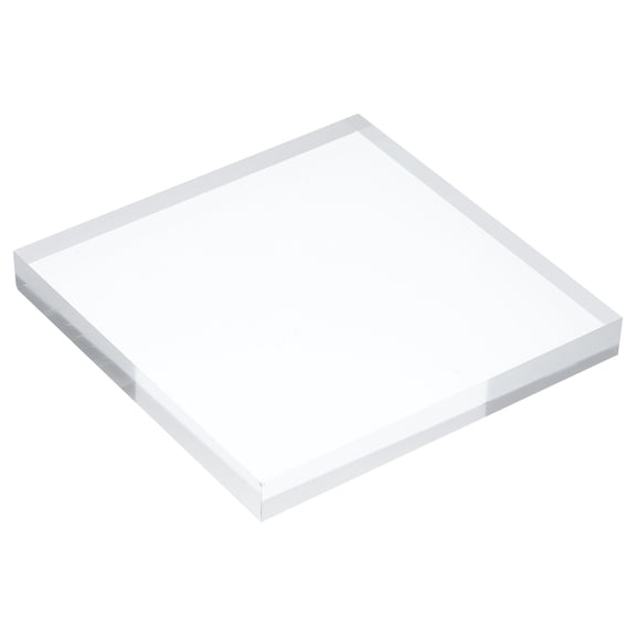 Acrylic Display Stand Base 8x8x0.4 Inch Solid Clear Square Display Riser