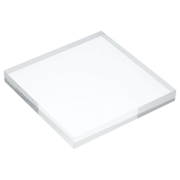 Acrylic Display Stand Base 8x8x0.6 Inch Solid Clear Square Display Riser