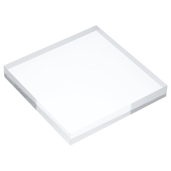 Acrylic Display Stand Base 8x8x0.8 Inch Solid Clear Square Display Riser