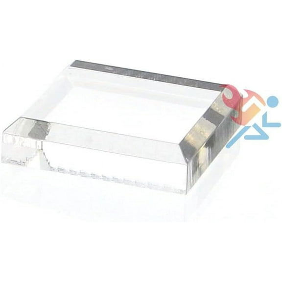 OnFireGuy Acrylic Display Stand Block Base with Beveled Edge, 3 Pack (1/2” H x 2” W x 2” D)