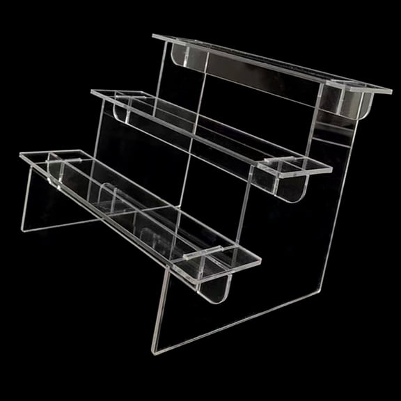 Acrylic Display Stand Clear Display Shelf 1-5 Tiers for Desserts and Figurines Display with Clear Visibility