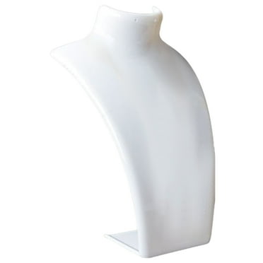 Acrylic Display Stand, Human Neck Mold, Plastic Necklace Display Stand, White|Necklace Mannequin Stand Holder Velvet Pendant Chain Jewelry Display Rack