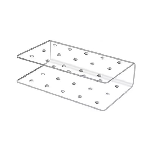 Acrylic Display Stand with Perforated Design for Organizing Accessories Electronics Cosmetics and Small Items Shelf Organizer