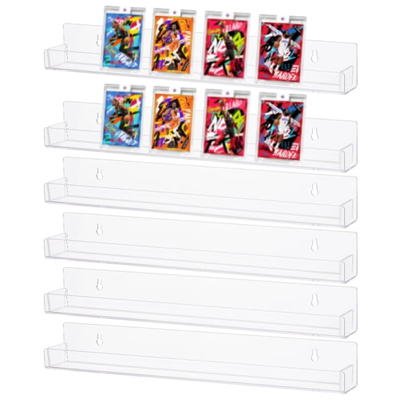 Acrylic Display Stands Display Risers for Nail Polish Clear 38.2x4x5.1cm 6pcs