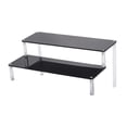 thumbnail image 1 of Acrylic Display Stands, Riser Display Shelf for Figures Cupcakes Cabinet Countertops Table , Black 20cm 2 Tier, 1 of 4