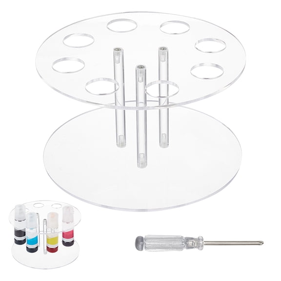 Acrylic Display Stands for Ink Cartridge Display Flat Round 20x10cm for DIY
