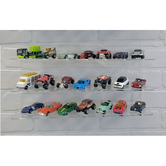 Acrylic Display for 21  Diecast 1/64, Hot Wheels, Matchbox and more