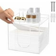 thumbnail image 1 of Acrylic Disposable Face Towel Holder Box,Facial Towel Container for XL Clean Skin Club, Large Disposable Face Washcloth Storage with Lid, for Bathroom, Vanity Makeup, Clear, 1 of 7