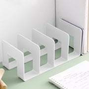 Kingfansion 2026 Homework Helper Student Bookends, Desk Study Buddy Book Organizers, Desktop Divider File Storage for Shelves, 4 Compartments, Acrylic