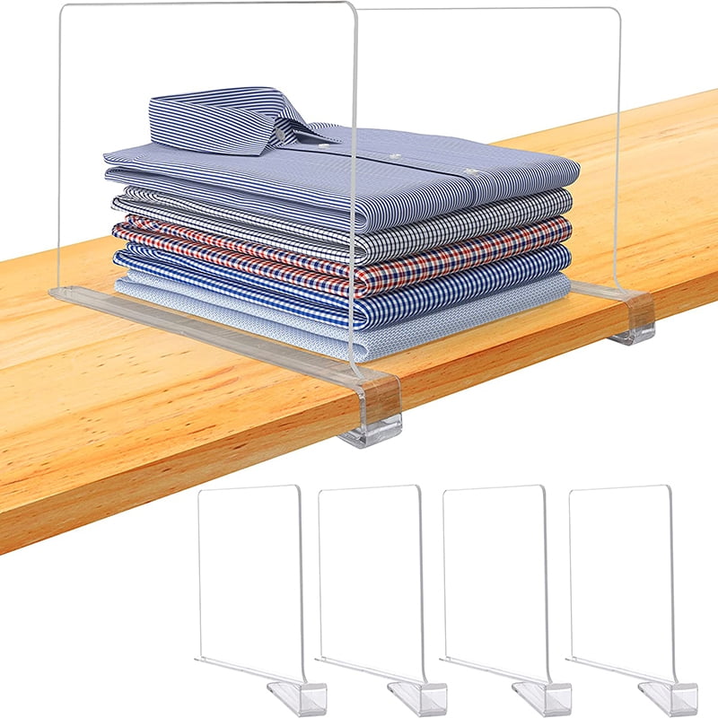 Acrylic Dividers Shelf Divider For Closets Organizers With Wooden