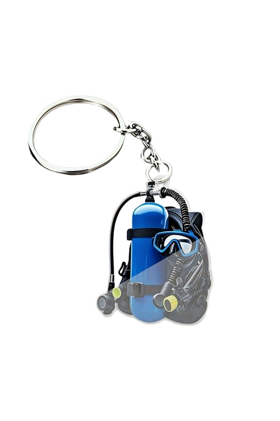 Acrylic Diving Gear Keychain Pendant Keyring Car Or Home Decoration Item