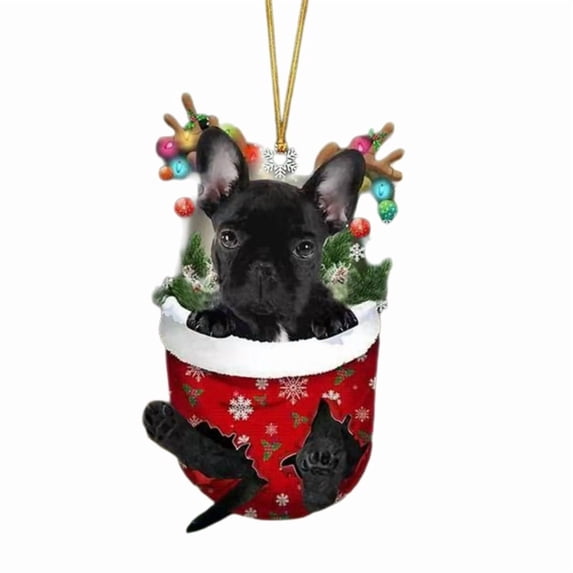 Acrylic Dog Christmas Tree Ornament Eye Catching Acrylic Hanging Decoration for Christmas Tree and Home Festival