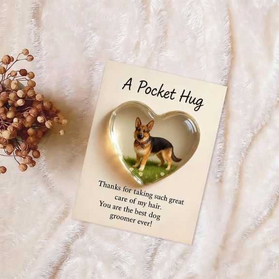 Acrylic Dog Pocket Token Decoration, Personalized Breed Preference Gift for Dog Lovers, Loyalty & Joy Symbol Greeting Cards, Thoughtful Thank-You Gift for Pet Friends (1Pcs)