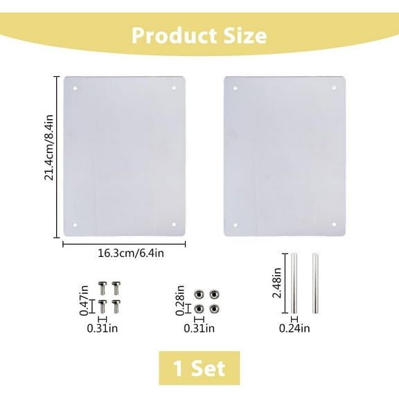 Acrylic Dollar Bill Holder Currency Paper Money Display Frame Commemorative Banknote Display Plaque with Iron Standoff Pin 163x68x208mm