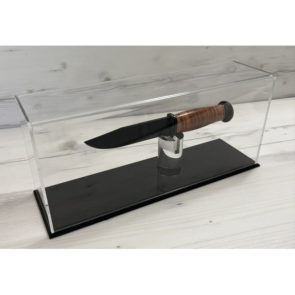 Acrylic Dome Covered Presentation Knife Display Case Designed for KA-BAR "SHORT / 3/4 SIZE" Knives (knife not included)