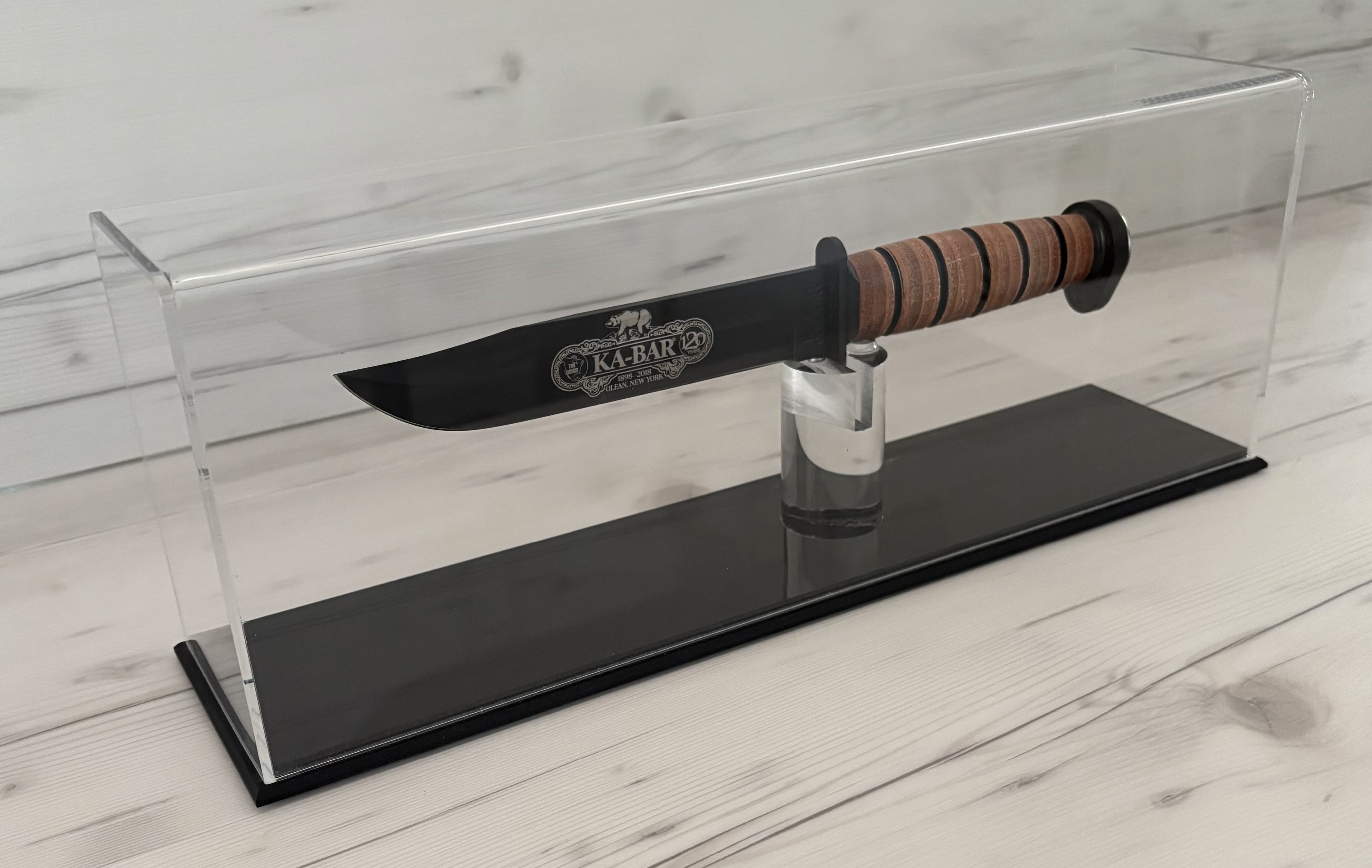 Acrylic Dome Covered Presentation Knife Display Case Designed for KA