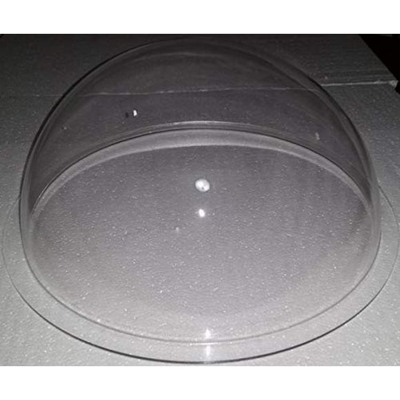 Acrylic Dome / Plastic Hemisphere - Clear - 12" Diameter, 3/4" Flange