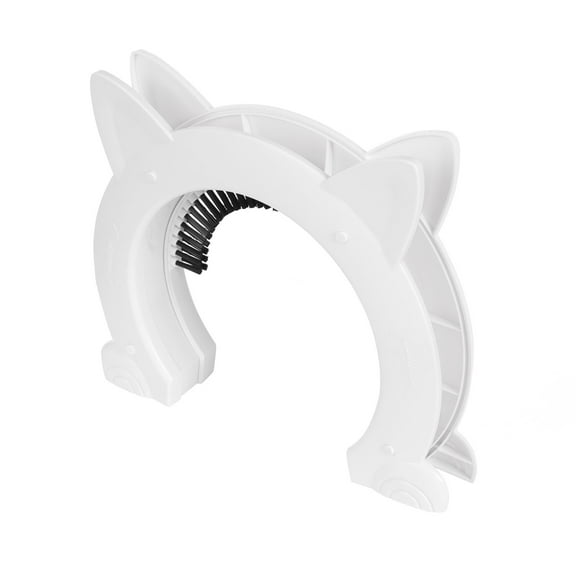 Acrylic Dome with Pet Door, Durable ABS Construction, Screw-Mounted for Secure Fit, Versatile White Design, Ideal for Cat Owners