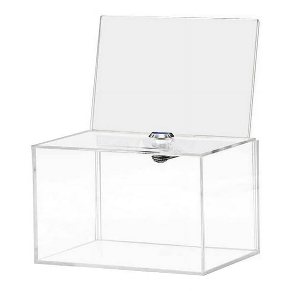 Acrylic Donation Box - Box for Voting, Charity, Polls, Surveys, Sweepstakes, Contests, Advice, Tips, Reviews